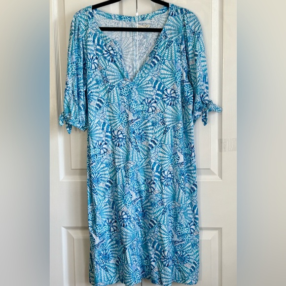 Lilly Pulitzer Dresses & Skirts - LILLY PULITZER EASLEY DRESS, Amalfi Blue print, size xl